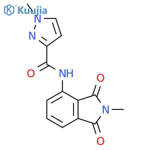 1-methyl-N-(2-methyl-1,3-dioxo-2,3-dihydro-1H-isoindol-4-yl)-1H-pyrazole-3-carboxamide structure