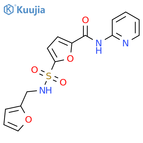 5-{(furan-2-yl)methylsulfamoyl}-N-(pyridin-2-yl)furan-2-carboxamide structure