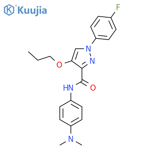 N-4-(dimethylamino)phenyl-1-(4-fluorophenyl)-4-propoxy-1H-pyrazole-3-carboxamide structure