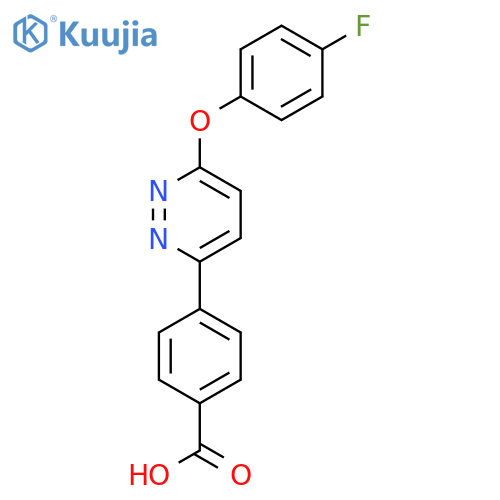 4-[6-(4-Fluorophenoxy)pyridazin-3-yl]benzoic acid structure