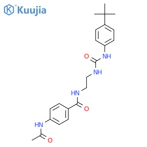 N-(2-{(4-tert-butylphenyl)carbamoylamino}ethyl)-4-acetamidobenzamide structure