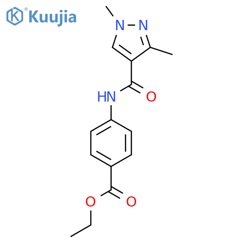 ethyl 4-(1,3-dimethyl-1H-pyrazole-4-amido)benzoate structure