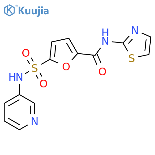5-(pyridin-3-yl)sulfamoyl-N-(1,3-thiazol-2-yl)furan-2-carboxamide structure