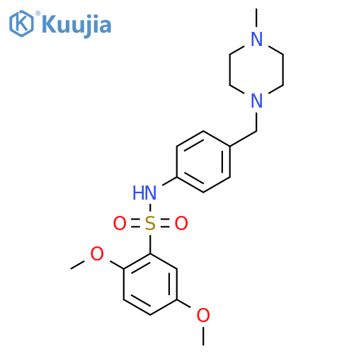 2,5-dimethoxy-N-{4-(4-methylpiperazin-1-yl)methylphenyl}benzene-1-sulfonamide structure