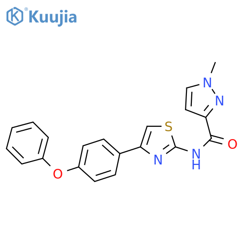 1-methyl-N-4-(4-phenoxyphenyl)-1,3-thiazol-2-yl-1H-pyrazole-3-carboxamide structure