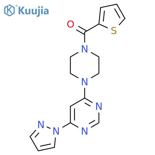 4-(1H-pyrazol-1-yl)-6-4-(thiophene-2-carbonyl)piperazin-1-ylpyrimidine structure
