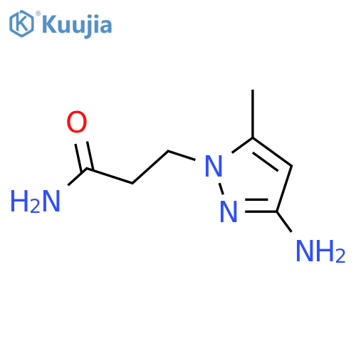 3-(3-amino-5-methyl-1H-pyrazol-1-yl)propanamide structure
