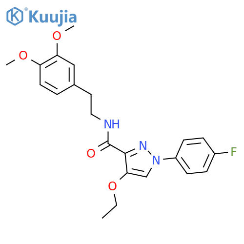 N-2-(3,4-dimethoxyphenyl)ethyl-4-ethoxy-1-(4-fluorophenyl)-1H-pyrazole-3-carboxamide structure