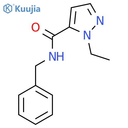 N-benzyl-1-ethyl-1H-pyrazole-5-carboxamide structure