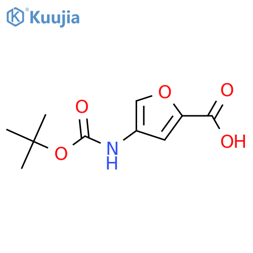 4-{(tert-butoxy)carbonylamino}furan-2-carboxylic acid structure