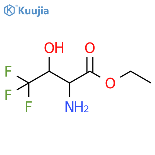 ethyl 2-amino-4,4,4-trifluoro-3-hydroxybutanoate structure