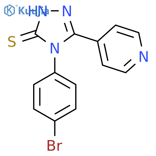 4-(4-Bromophenyl)-3-(pyridin-4-yl)-4,5-dihydro-1H-1,2,4-triazole-5-thione structure