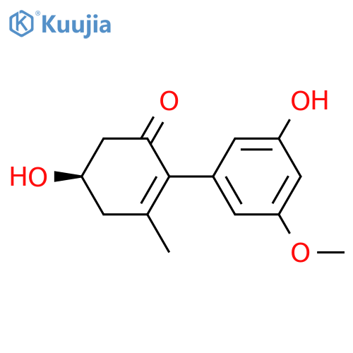 2-Cyclohexen-1-one,5-hydroxy-2-(3-hydroxy-5-methoxyphenyl)-3-methyl-, (5R)- structure