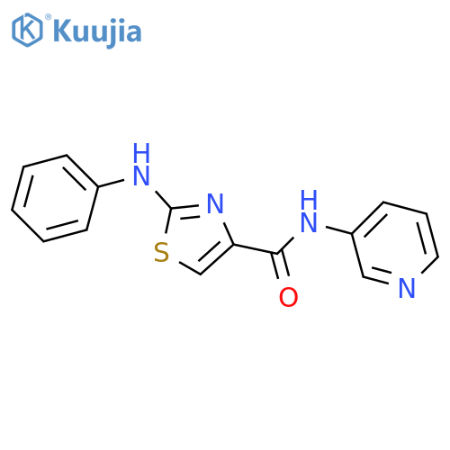 2-(phenylamino)-N-(pyridin-3-yl)-1,3-thiazole-4-carboxamide structure