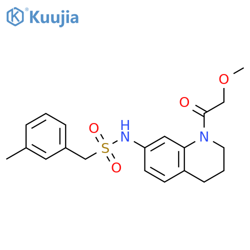 N-[1-(2-methoxyacetyl)-1,2,3,4-tetrahydroquinolin-7-yl]-1-(3-methylphenyl)methanesulfonamide structure