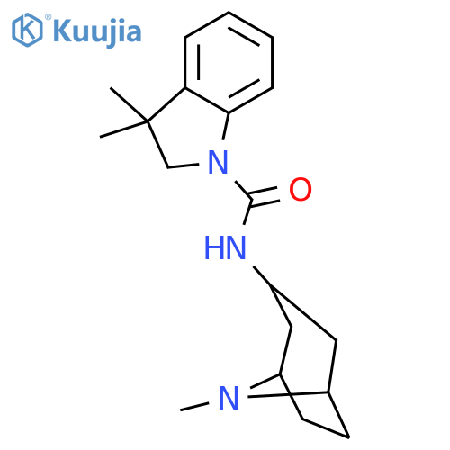 1H-Indole-1-carboxamide,2,3-dihydro-3,3-dimethyl-N-[(3-endo)-8-methyl-8-azabicyclo[3.2.1]oct-3-yl]- structure