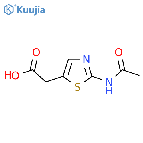 2-(2-Acetamido-1,3-thiazol-5-yl)acetic acid structure