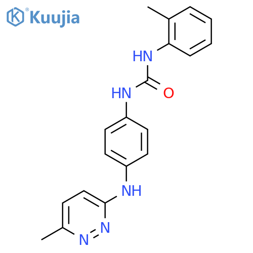 3-(2-methylphenyl)-1-{4-(6-methylpyridazin-3-yl)aminophenyl}urea structure