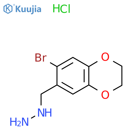 (7-Bromo-2,3-dihydro-1,4-benzodioxin-6-yl)methylhydrazine Hydrochloride structure