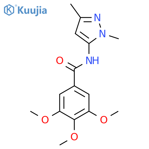 N-(1,3-dimethyl-1H-pyrazol-5-yl)-3,4,5-trimethoxybenzamide structure