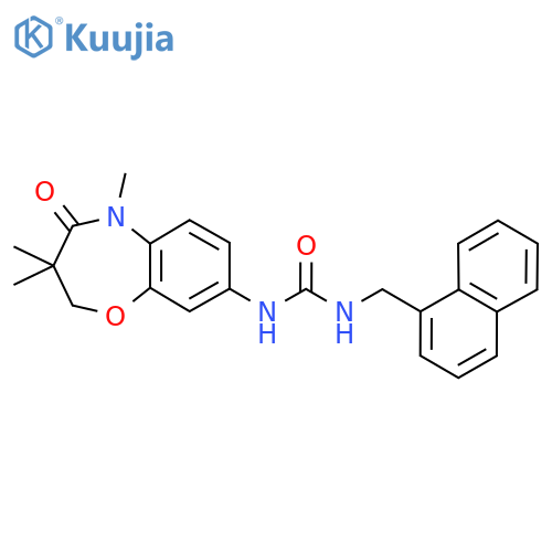 1-(naphthalen-1-yl)methyl-3-(3,3,5-trimethyl-4-oxo-2,3,4,5-tetrahydro-1,5-benzoxazepin-8-yl)urea structure