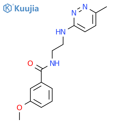 3-methoxy-N-{2-(6-methylpyridazin-3-yl)aminoethyl}benzamide structure