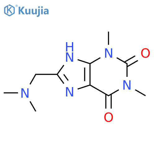 8-(dimethylamino)methyl-1,3-dimethyl-2,3,6,7-tetrahydro-1H-purine-2,6-dione structure
