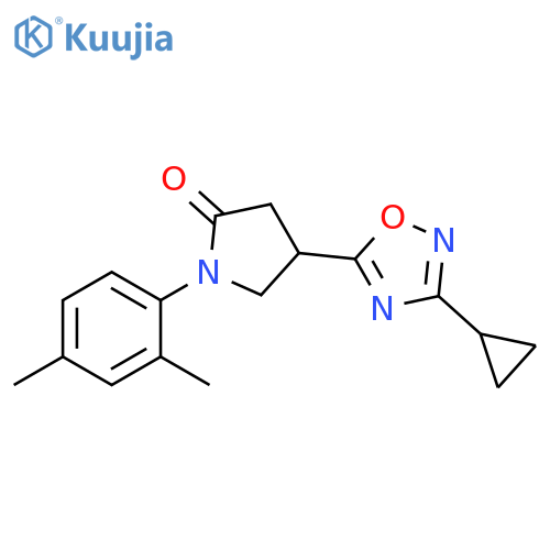 4-(3-cyclopropyl-1,2,4-oxadiazol-5-yl)-1-(2,4-dimethylphenyl)pyrrolidin-2-one structure