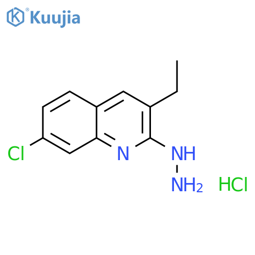 7-Chloro-3-ethyl-2-hydrazinoquinoline hydrochloride structure