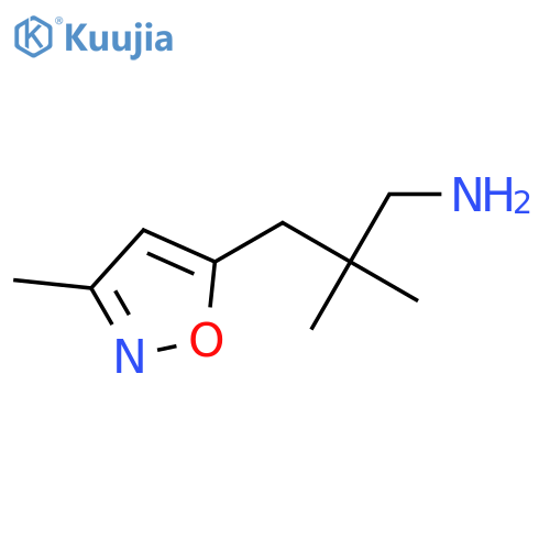 2,2-dimethyl-3-(3-methyl-1,2-oxazol-5-yl)propan-1-amine structure