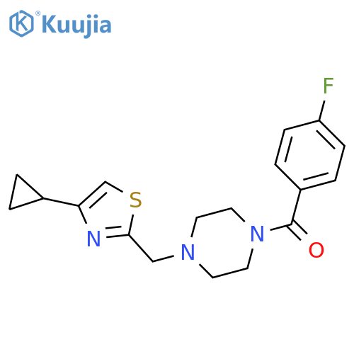 1-[(4-cyclopropyl-1,3-thiazol-2-yl)methyl]-4-(4-fluorobenzoyl)piperazine structure