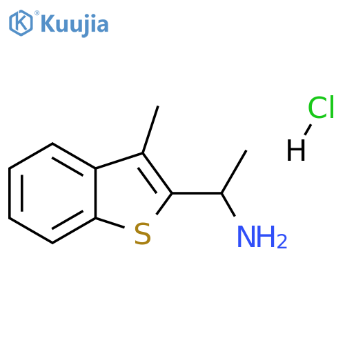 1-(3-methyl-1-benzothiophen-2-yl)ethan-1-amine hydrochloride structure