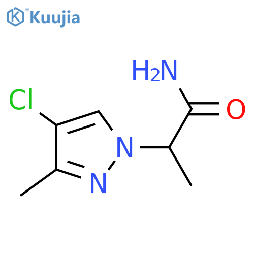 2-(4-chloro-3-methyl-1H-pyrazol-1-yl)propanamide structure