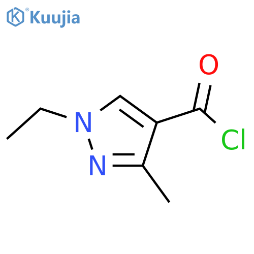1-Ethyl-3-methyl-1H-pyrazole-4-carbonyl chloride structure