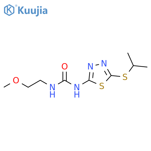 3-(2-methoxyethyl)-1-[5-(propan-2-ylsulfanyl)-1,3,4-thiadiazol-2-yl]urea structure