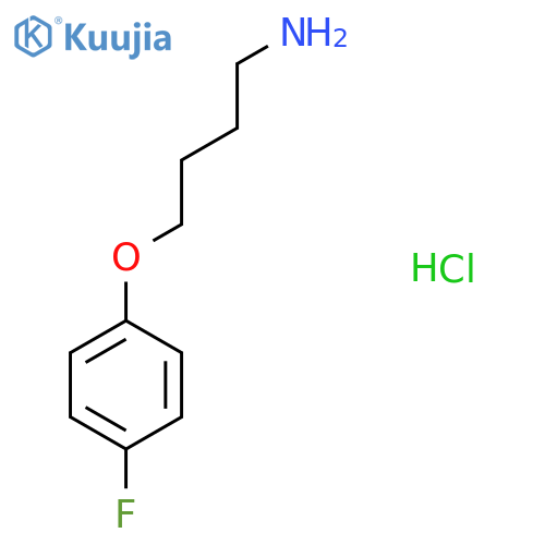 4-(4-fluorophenoxy)butan-1-amine hydrochloride structure