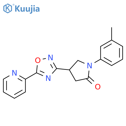 1-(3-methylphenyl)-4-5-(pyridin-2-yl)-1,2,4-oxadiazol-3-ylpyrrolidin-2-one structure