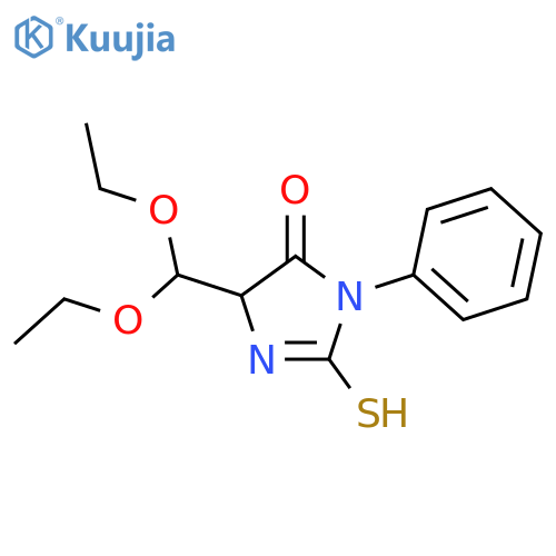 5-(Diethoxymethyl)-2-mercapto-3-phenyl-3,5-dihydro-4H-imidazol-4-one structure