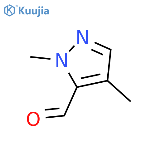 1,4-dimethyl-1H-pyrazole-5-carbaldehyde structure