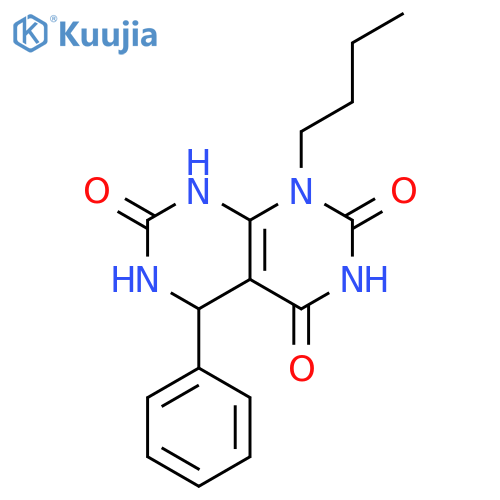 1-butyl-5-phenyl-1H,2H,3H,4H,5H,6H,7H,8H-1,3diazino4,5-dpyrimidine-2,4,7-trione structure