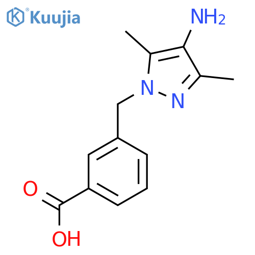 3-(4-amino-3,5-dimethyl-1H-pyrazol-1-yl)methylbenzoic acid structure