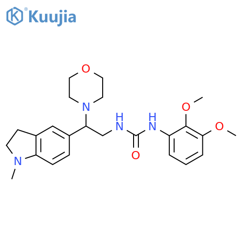 3-(2,3-dimethoxyphenyl)-1-2-(1-methyl-2,3-dihydro-1H-indol-5-yl)-2-(morpholin-4-yl)ethylurea structure