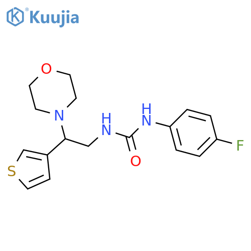 1-(4-fluorophenyl)-3-2-(morpholin-4-yl)-2-(thiophen-3-yl)ethylurea structure