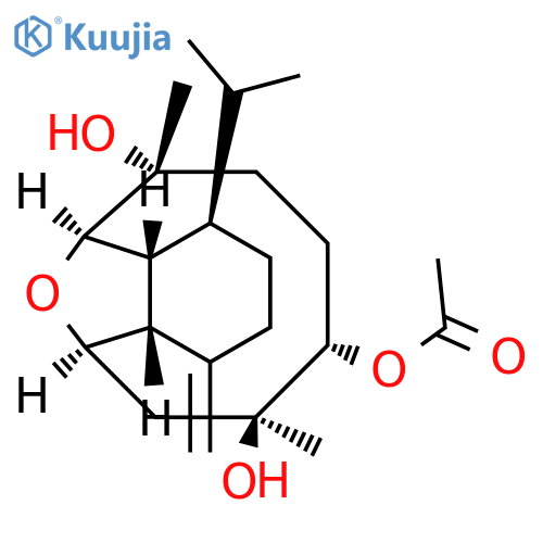 5,12-Epoxybenzocyclodecene-6,9,10-triol,tetradecahydro-6,10-dimethyl-1-methylene-4-(1-methylethyl)-, 9-acetate,(4R,4aR,5R,6R,9S,10S,12R,12aR)- structure