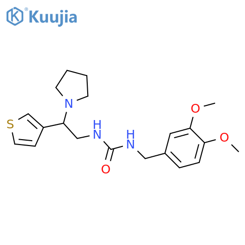 1-(3,4-dimethoxyphenyl)methyl-3-2-(pyrrolidin-1-yl)-2-(thiophen-3-yl)ethylurea structure