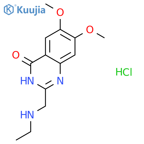 2-[(ethylamino)methyl]-6,7-dimethoxyquinazolin-4(3H)-one hydrochloride structure