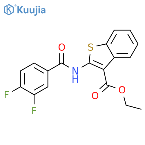 ethyl 2-(3,4-difluorobenzamido)-1-benzothiophene-3-carboxylate structure