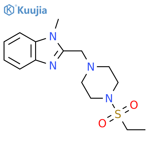 2-{4-(ethanesulfonyl)piperazin-1-ylmethyl}-1-methyl-1H-1,3-benzodiazole structure