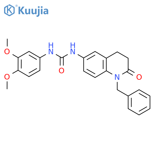 3-(1-benzyl-2-oxo-1,2,3,4-tetrahydroquinolin-6-yl)-1-(3,4-dimethoxyphenyl)urea structure