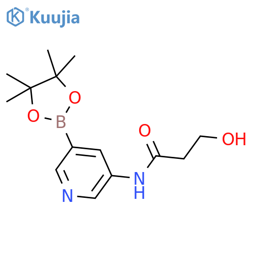 3-Hydroxy-n-[5-(4,4,5,5-tetramethyl-[1,3,2]dioxaborolan-2-yl)pyridin-3-yl]propionamide structure